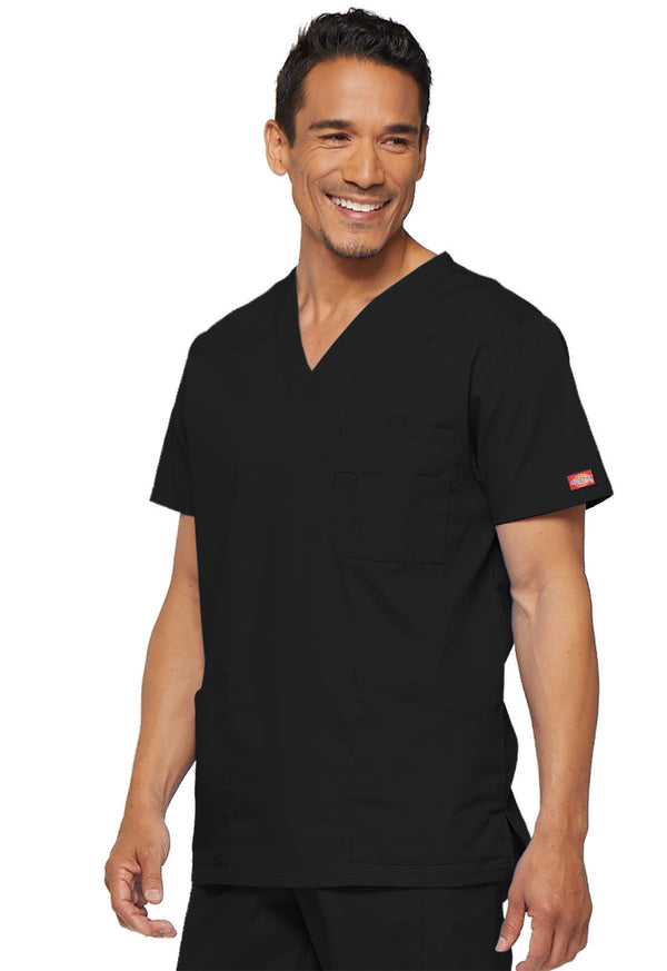 Men's 5 Pocket V-Neck Scrub Top 2XL-5XL