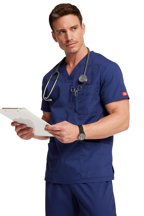 Men's 5 Pocket V-Neck Scrub Top