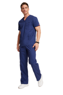 Men's 5 Pocket V-Neck Scrub Top 2XL-5XL