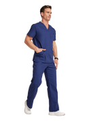 Men's 5 Pocket V-Neck Scrub Top 2XL-5XL