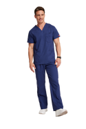 Men's 5 Pocket V-Neck Scrub Top 2XL-5XL