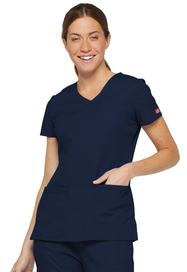 Ladies 4 Pocket V-Neck Scrub Top