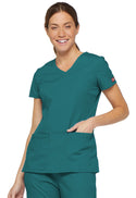 Ladies 4 Pocket V-Neck Scrub Top 2XL-3XL