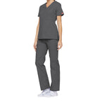 Ladies 3 Pocket Mock Wrap Scrub Top 2XL-3XL