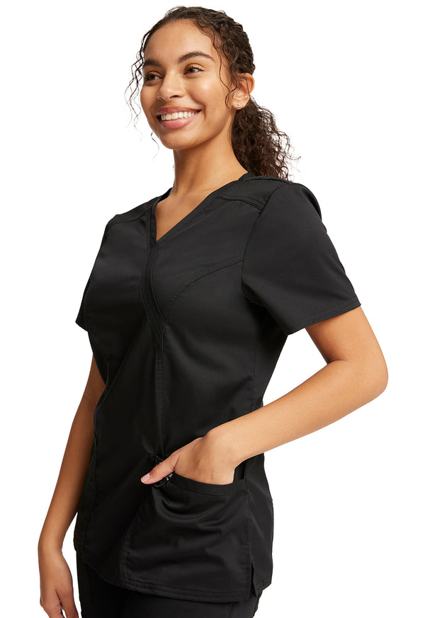 Women's 3 Pocket Mock Wrap Scrub Top