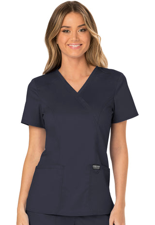 Buy pwt-pewter Women's 3 Pocket Mock Wrap Scrub Top 2XL - 5XL