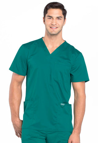 Buy hun-hunter-green Men's 3 Pocket V-Neck Scrub Top