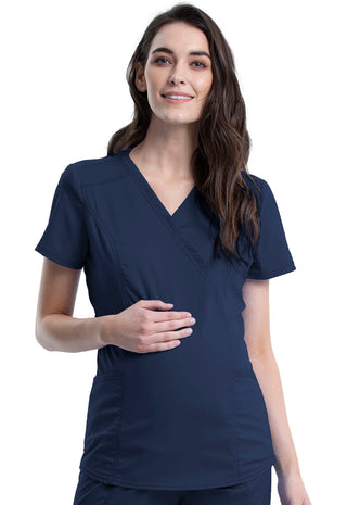 Buy nav-navy Women's 2 Pocket Maternity Scrub Top