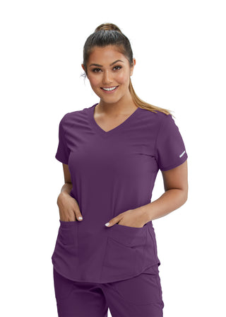 Buy 1277-eggplant Ladies Breeze Scrub Top 2XL-5XL