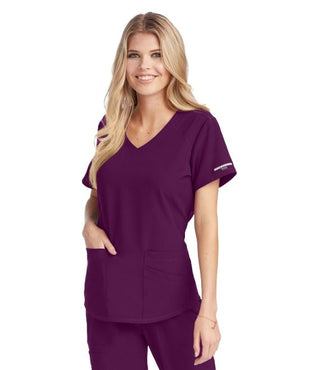 Buy 65-wine Ladies Breeze Scrub Top 2XL-5XL