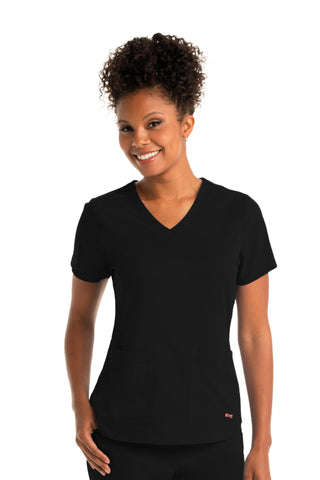 Buy 01-black Ladies Emma Scrub Top