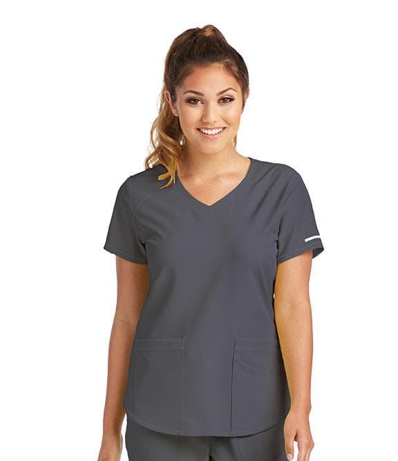 Skechers by BARCO Scrub Top XXS / 18 Pewter Ladies Vitality Scrub Top | Express Dispatch