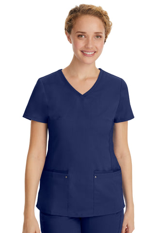 Buy navy Ladies Juliet Scrub Top 2X-3X