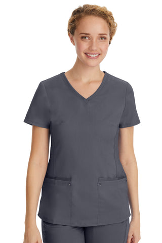 Buy pewter Ladies Juliet Scrub Top 2X-3X