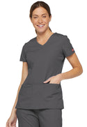 Ladies 4 Pocket V-Neck Scrub Top 2XL-3XL