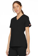 Ladies 3 Pocket Mock Wrap Scrub Top