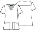 Ladies On The Go Care Print Scrub Top