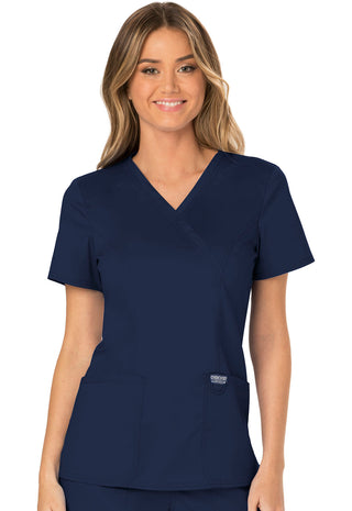 Women's 3 Pocket Mock Wrap Scrub Top