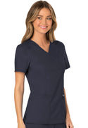 Women's 3 Pocket Mock Wrap Scrub Top 2XL - 5XL