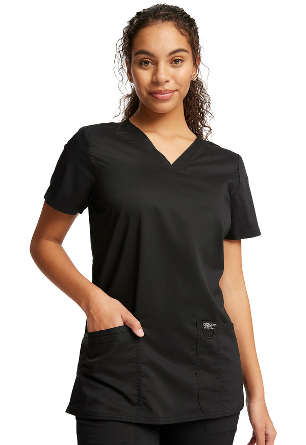 Women's 3 Pocket V-Neck Scrub Top 2XL - 5XL