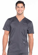 Men's 3 Pocket V-Neck Scrub Top 2XL - 5XL