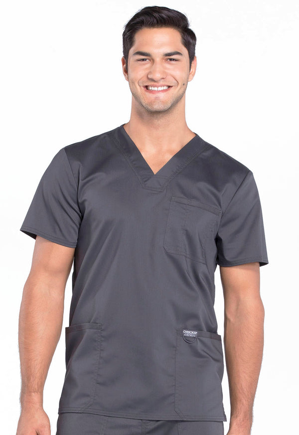 Men's 3 Pocket V-Neck Scrub Top 2XL - 5XL