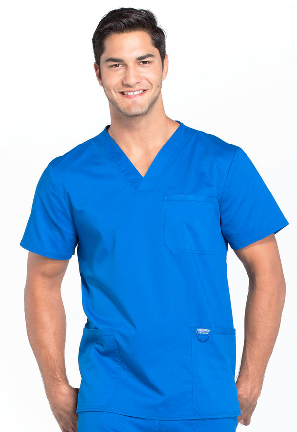 Men's 3 Pocket V-Neck Scrub Top 2XL - 5XL