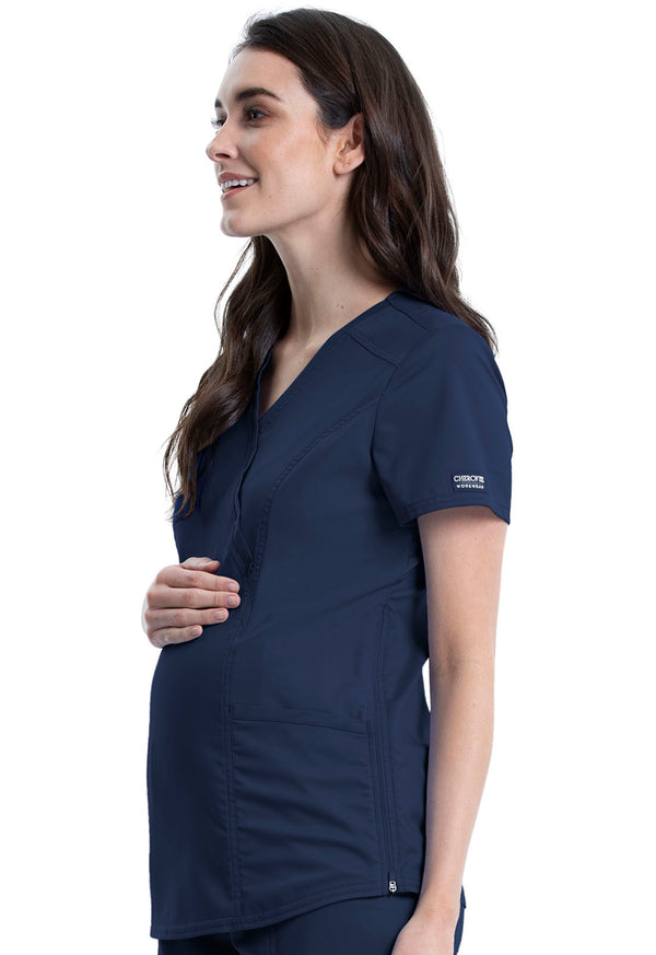 Women's 2 Pocket Maternity Scrub Top