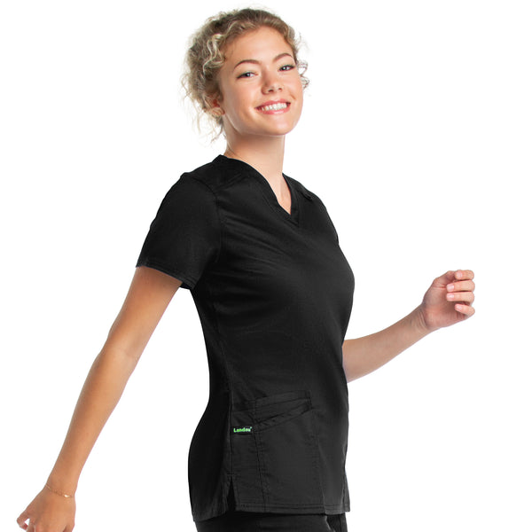 Ladies 3 Pocket V-Neck Scrub Top 2XL-3XL  | TSS Outlet
