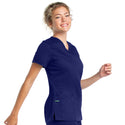 Ladies 3 Pocket V-Neck Scrub Top 2XL-3XL  | TSS Outlet