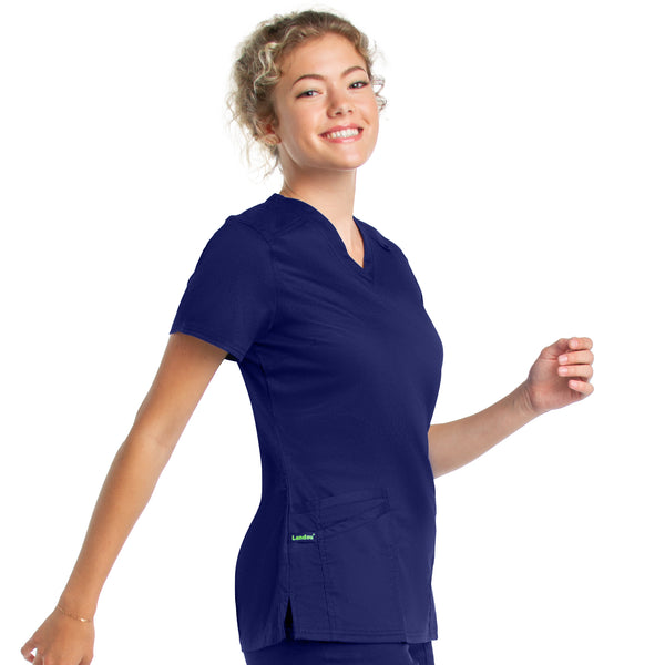 Ladies 3 Pocket V-Neck Scrub Top 2XL-3XL  | TSS Outlet