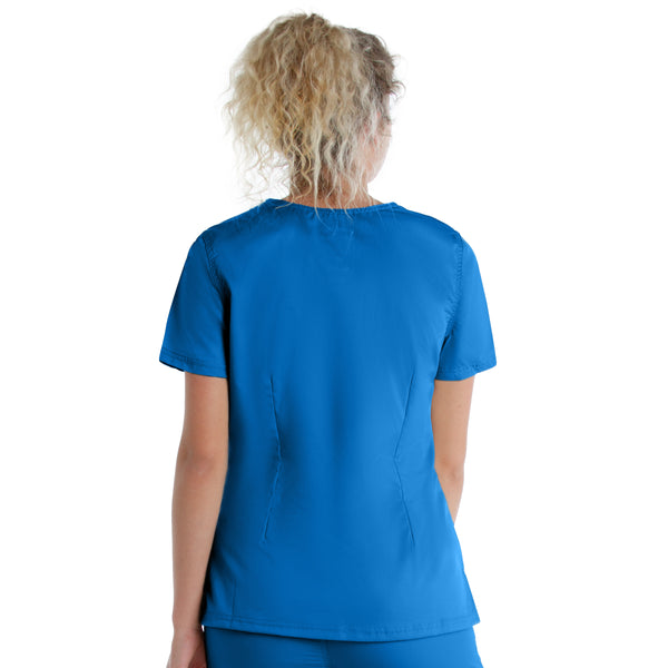 Ladies 3 Pocket Mock Wrap Scrub Top  | TSS Outlet