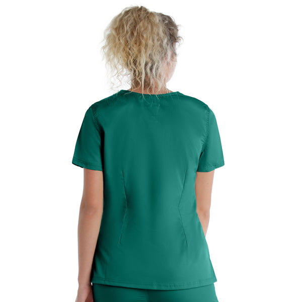 Ladies 3 Pocket Mock Wrap Scrub Top  | TSS Outlet