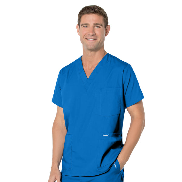 Men's 5 Pocket V-Neck Scrub Top  | TSS Outlet