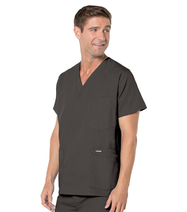 Men's 5 Pocket V-Neck Scrub Top 2XL-3XL  | TSS Outlet