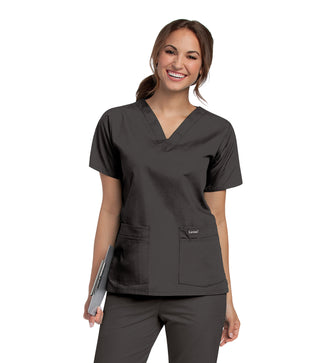 Buy bkp-black Ladies 4 Pocket V-Neck Scrub Top 2XL-3XL  | TSS Outlet