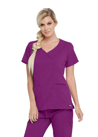 Buy 2042-bright-iris Ladies Kim Scrub Top 2XL - 5XL