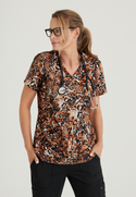 Ladies Cheetah Delight Print Scrub Top