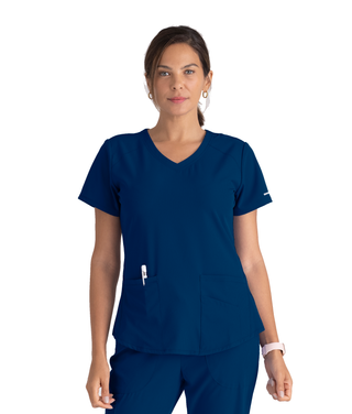 Buy 41-navy Ladies Breeze Scrub Top 2XL-5XL