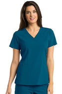 Barco One Scrub Top 4 Way Stretch XXS / Bahama / 50% Polyester 43% Recycled Polyester 7% Spandex Barco One - Ladies Vet Scrub Top 5105