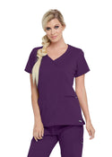 Grey's Anatomy + Stretch Scrub Top 2XL / 1277 Eggplant Ladies Kim Scrub Top 2XL - 5XL