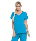 Grey's Anatomy + Stretch Scrub Top 2XL / 2040 Blue Sky Ladies Kim Scrub Top 2XL - 5XL