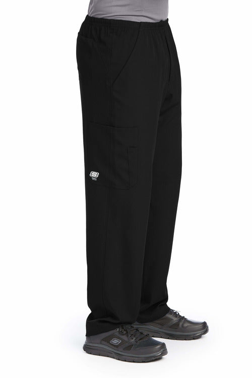 Skechers by BARCO Scrub Pant XS / Black / 54% Polyester / 40% Recycled Polyester / 6% Spandex SKECHERS by Barco | Men's Structure Scrub Pant SK0215.ND