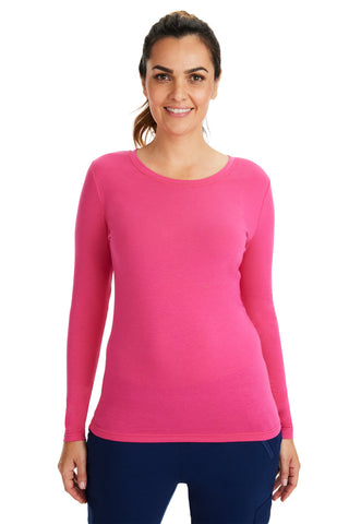 Buy carnation-pink Ladies Melissa Long Sleeve Under Tee 2X - 3X